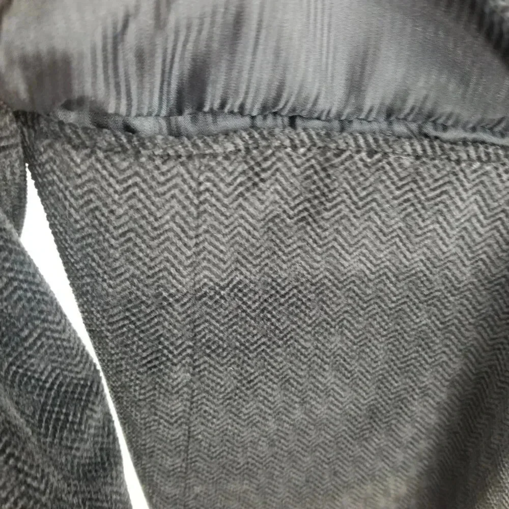 Men's Black Sports Herringbone Corduroy Career Office Blazer Sz 44L